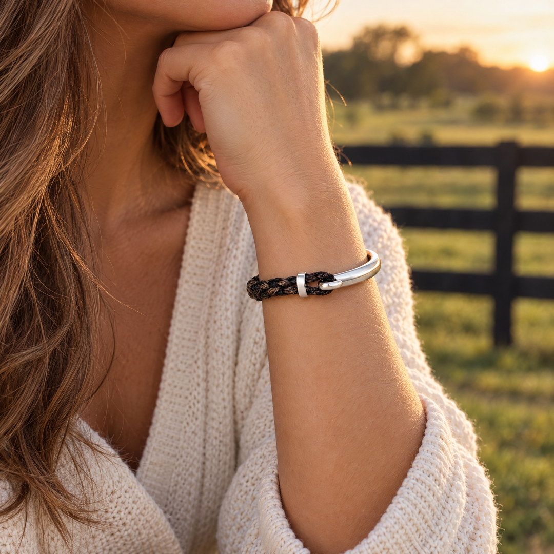 Essentials Braided Horsehair Bangle